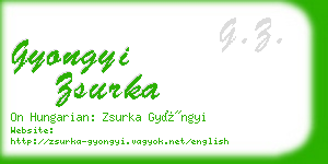 gyongyi zsurka business card